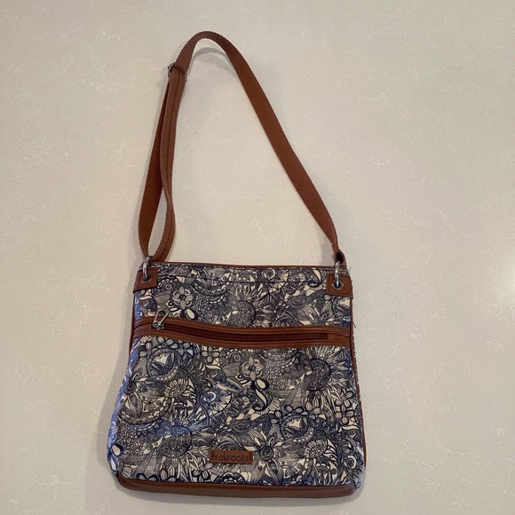 Sakroots Navy Blue Spirit Desert Floral Crossbody Adjustable Strap Granny core - Picture 3 of 10